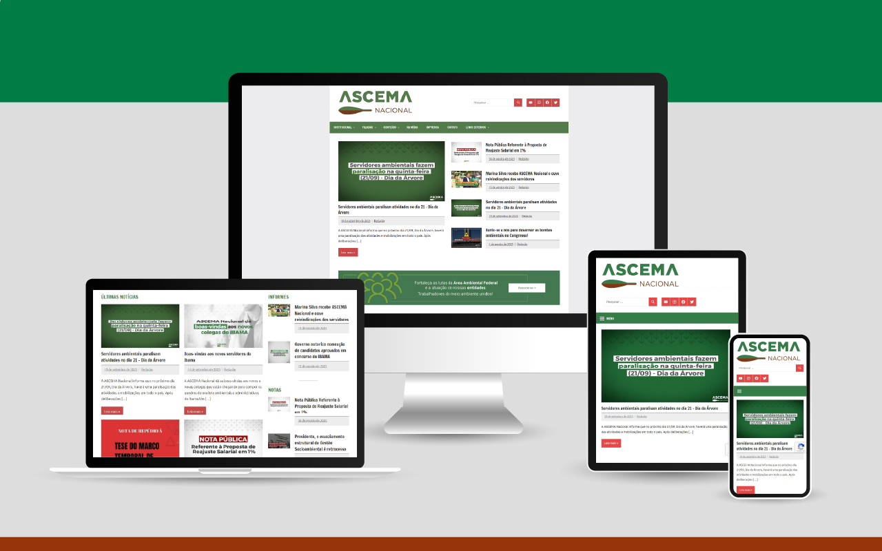Mocku so site Ascema aplicado em diversos dispositvos
